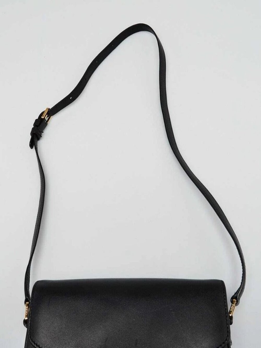 Celine Black Smooth Leather Small Pampille C Flap Bag - Picture 7 of 12